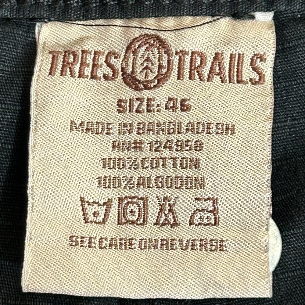 Trees Trails Men's Black Cargo Shorts with Pockets Size 46 NWT - Picture 9 of 11